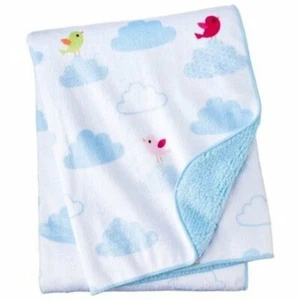NWT Circo Birds Clouds Unisex Blue White Valboa Sherpa Blanket HTF Boy Girl - Picture 1 of 1