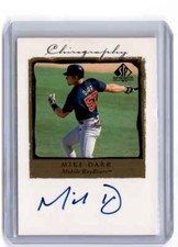 1999 SP Top Prospects Chirography Mike Darr Auto Mobile BayBears #MD