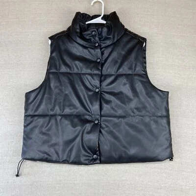 Chaleco acolchado negro con botones para mujer ALMOST FAMOUS XL Foto 1 de 4