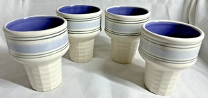 Juego de 4 tazas de postre con cono de helado/helado Pfaltzgraff Rio - Imagen 1 de 7