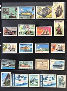 Sailing Ships - Ships - Yachts - Boats - Stamps from Around the World - U/VF/LH - Picture 1 of 2