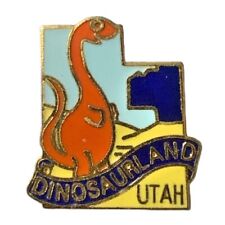 Vintage Dinosaurland Utah Dinosaur Travel Souvenir Pin