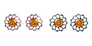 2pcs Rear Derailleur Pulley 11T、10T Jockey Wheels Shimano SRAM RED BLACK 77458 - Picture 1 of 5