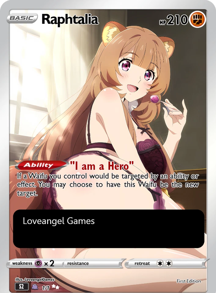 LoveangelGames - Tarjeta Personalizada - Juego de Personajes - Raphtalia Foto 1 de 1