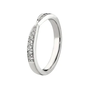 14K White Gold Lab Grown Diamond Wedding Band MZ1850 - Picture 1 of 6