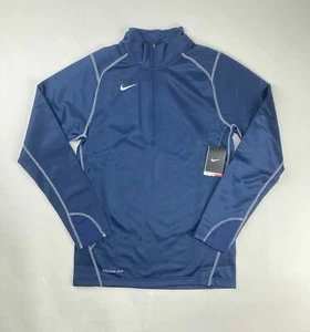 Nike Performance Long Sleeve Quarter Zip Fleece Men's Small 3XL Navy 379173-419 - Picture 1 of 2
