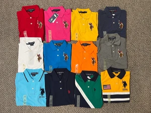 U.S Polo Assn Boy Kids 100% Cotton Polo Shirt Size 4-18 NEW WITH TAG!