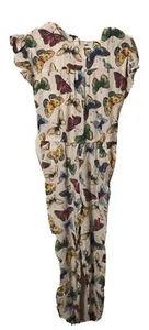 Gymboree Playsuit Girls Size 14 XL Romper Butterfly Sleeveless Pantsuit White - Picture 1 of 4