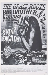 Póster original vintage fachada de piedra raíces de hierba Gran Hermano 1966 roca - Imagen 1 de 1