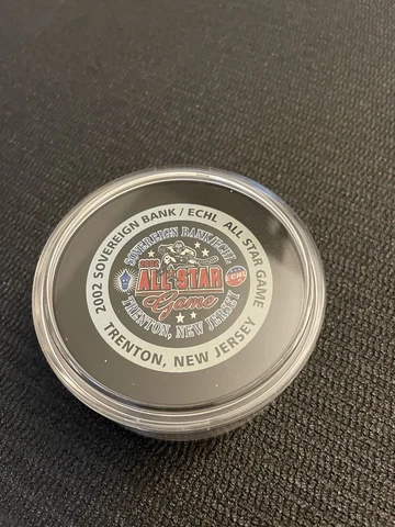 2002 All star game ECHL HOCKEY PUCK InGlasCo Official Game Puck Cover