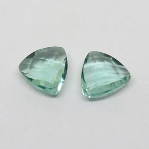 Aquamarine Fancy Briolette Gemstone 14 mm 18.20 Ct 2 Pcs Loose Gemstone - Picture 1 of 2