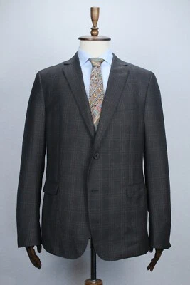 ERMENEGILDO ZEGNA Brown Flannel WOOL Checks Sport Coat Blazer 56IT 46US/UK - Image 1 of 4