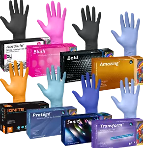 Aurelia Nitrile Latex Exam Industrial Gloves High Quality Medical (Choose Sizes) - Picture 1 of 8