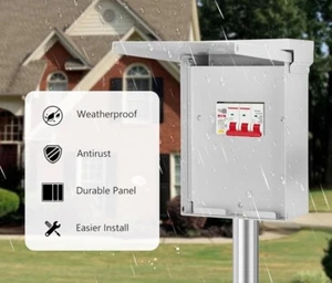 50 Amp Spa Panel with Ground Wire, 3-Pole 50 Amp GFCI Breaker Included UL Listed - Picture 1 of 9