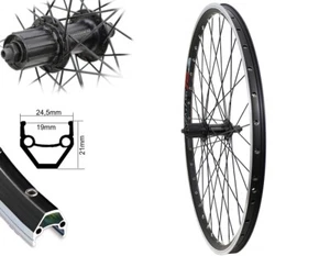 Hinterrad 26 Zoll MTB Shimano schwarz 8,-9,-10 fach V-Brake Laufrad Hohlkammer - Bild 1 von 1