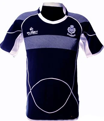 I LUV LTD Kids Scotland Rugby Shirt Round Neck Half Sleeve Size 5 6 years