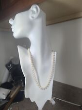 Vintage 14K Gold Real Akoya Pearl Graduated Necklace 17"