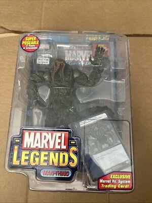 2004 Toy Biz Marvel Legends Series VIII Man-Thing Comic And Trading Card Sealed Foto 1 de 4