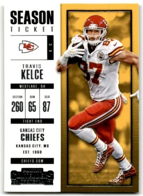 2017 PANINI CONTENDERS TRAVIS KELCE KANSAS CITY CHIEFS #68 (Taylor Swift boyfrie - Image 1 of 2
