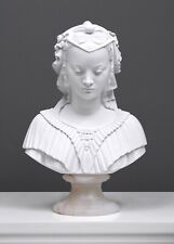 Veiled Maiden Bust Sculpture (Veiled Lady as Madonna di Lippi) Antique Statue