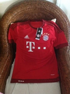 DEUTSCHLAND BAYERN MÚNICH ADIDAS FUSSBALL ROT TRIKOT NEU MIT ETIKETT GR. M HERREN - Bild 1 von 9