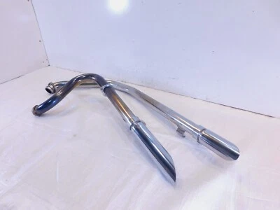 Sistema de tubo de escape cromado Harley Davidson Dyna Super Glide & Low Rider Foto 1 de 4