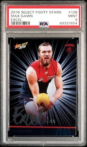✺PSA 9✺ 2016 SELECT AFL Rookie Graded Card MAX GAWN Excel Melbourne Demons - Picture 1 of 3