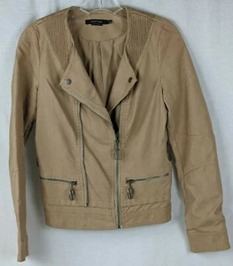 VERTIGO WOMENS BOUTIQUE FAUX SUEDE ANIMAL MOTORCYCLE Jacket Coat SZ XS - Picture 1 of 8