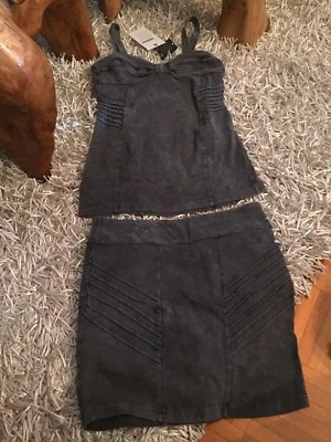 Minimum Set aus Rock(S) und Top(M)  Twin Set grau Gr.36 Top - Bild 1 von 4