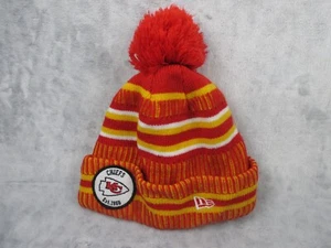 New Era Kansas City Chiefs NFL Pom Knit Stocking Cap Hat Adult One Size Fits - Picture 1 of 7