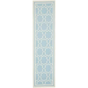 Safavieh Flat weave Wool Light Blue/ Ivory 2' 6 x 12' Runner - Picture 1 of 1