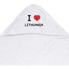 &#39;I Love Lithuania&#39; Baby Hooded Towel (HT00018717)