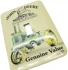 Vintage Green John Deer Tractor Logo Light Switch Power Outlet Wall Cover Plate - Picture 1 of 7
