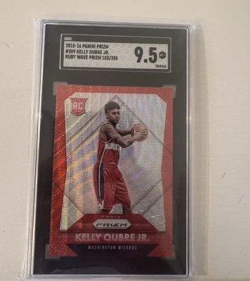 2015-16 Panini Prizm - Rookies Kelly Oubre Jr. #309 Ruby Wave Prizm /350 (RC) - Image 1 of 2