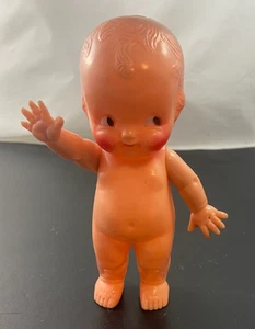 Vintage 1950er Irwin Kewpie 6,5" Baby Puppe bewegliche Arme Seitenaugen Hartplastik USA - Bild 1 von 11