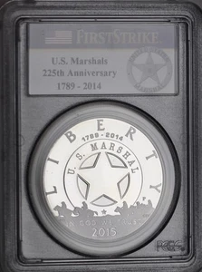 2015-P $1 United States Marshal's Service 225 Anniversary PCGS PR69DCAM 1st STK - Picture 1 of 2