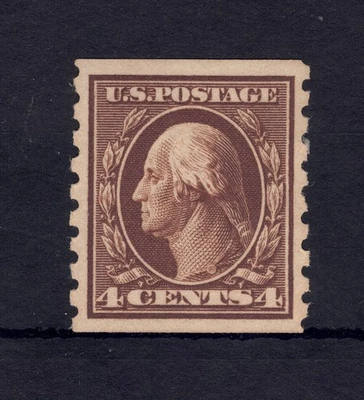US Scott # 395, MINT / VF / Hinged 4¢ Washington! SCV $67.00 - Image 1 of 2