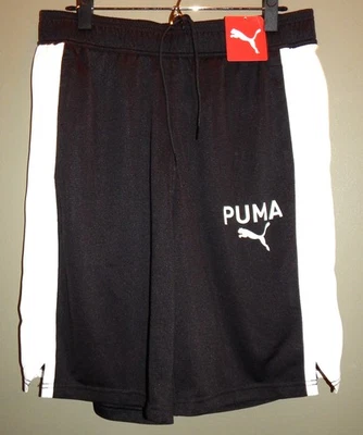 Puma Mens Fast Break Basketball Shorts Size L Black / White 848415-01 - Image 1 of 3