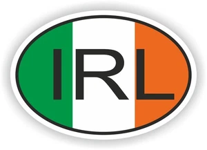 Ireland Country Code Oval Flag Sticker / Vinyl Waterproof Decals Graphics - Picture 1 of 1