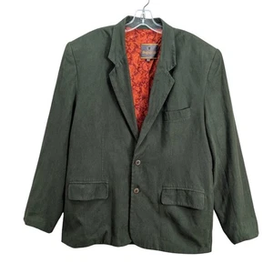 Bugatchi Uomo Mens Sport Coat Jacket Paisley Lined Green Size M Vintage Hongkong - Picture 1 of 10