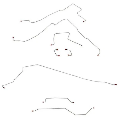 Kit completo de línea de freno para Jeep Wrangler 1997-2006 Dana 35 sin ABS CBK0007SS Foto 1 de 4