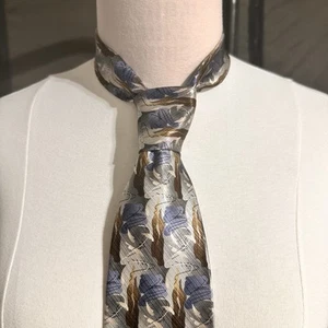 George Machado Men's Tie Retro Silk Geometric Art Necktie Office Vintage - Picture 1 of 9