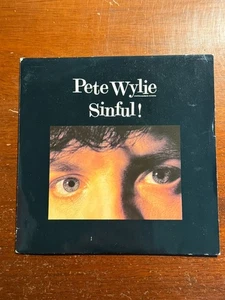 Pete Wylie Sinful! Picture Sleeve 45 rpm Record - Imagen 1 de 3