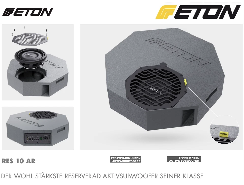 ETON RES 10 AR 25 cm Aktiver Subwoofer für Reserveradmulde Ersatzrad Woofer 10" - Bild 1 von 4