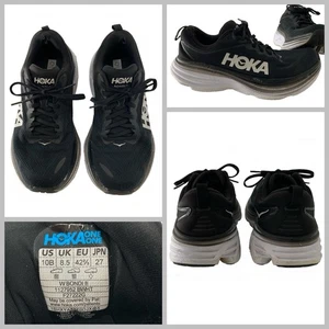 Hoka One One Bondi 8 Laufschuhe Damen Gr. 10 B schwarz weiß Schnürschuhe YGI K5S-12 - Bild 1 von 14