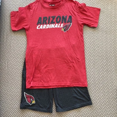 NWOT Arizona Cardinals NFL Men’s Short Sleeve Tee Shorts Pajama Set Size Small Foto 1 de 4