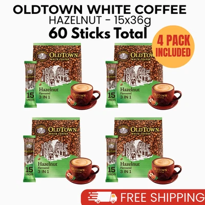 OldTown 3 en 1 café blanco avellana 4 paquetes x 15 palos (60 en total) envío gratuito Foto 1 de 4