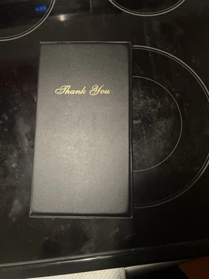 Server Book / Check Presenter – Black Faux Leather with “Thank You” in Gold - Image 1 of 3