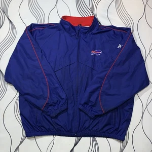 Vintage 90s BUFFALO BILLS Puma Full Zip Vented Windbreaker Jacket 2XL - Picture 1 of 16