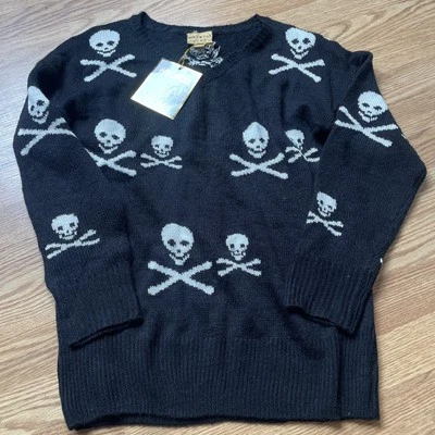 Sudadera Pullover Wildfox Calavera Esqueleto Para Mujer Suéter Negro 100% Algodón M Foto 1 de 4